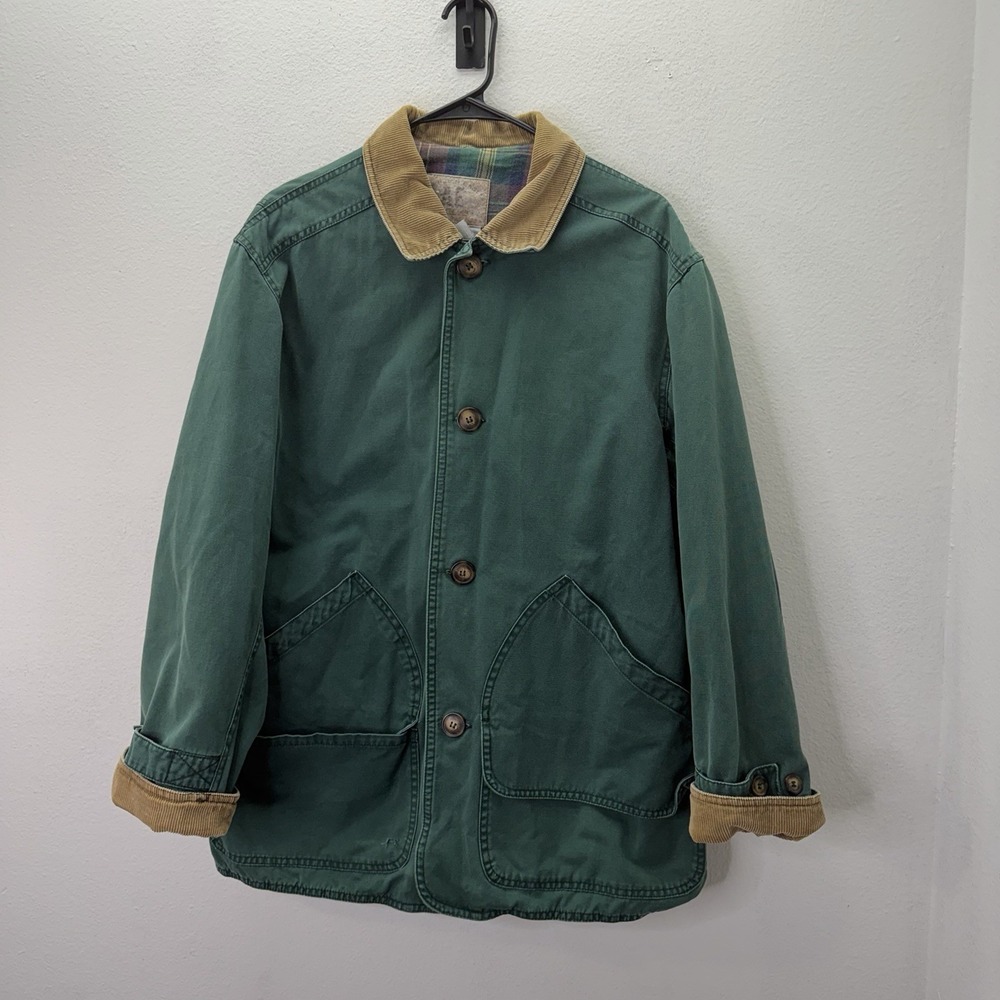 Vtg American Eagle Mens Barn Chore Coat Jacket S Corduroy Button 90's Grunge S - Picture 1 of 6